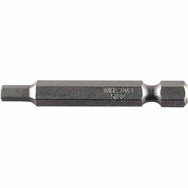 Wiha - 1/8" Power Bit - 1/4" Drive, 2" OAL - Exact Industrial Supply