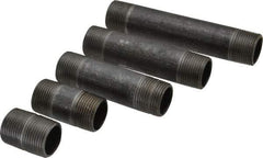 Made in USA - 66 Piece, 3/4" Pipe, Black Finished Steel Pipe Nipple Set - Schedule 40, (6) Close, (6) 1-1/2, (6) 2, (6) 2-1/2, (6) 3, (6) 3-1/2, (6) 4, (6) 4-1/2, (6) 5, (6) 5-1/2, (6) 6 - Exact Industrial Supply