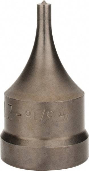 Cleveland Steel Tool - 1 Inch Diameter Round Ironworker Punch - 1-1/4 Inch Body Diameter, 1-1/2 Inch Head Diameter, 3-1/8 Inch Overall Length - Exact Industrial Supply