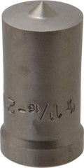 Cleveland Steel Tool - 1-1/16 Inch Diameter Round Ironworker Punch - 1-1/32 Inch Body Diameter, 1-5/32 Inch Head Diameter, 1-15/16 Inch Overall Length - Exact Industrial Supply