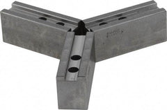 Abbott Workholding Products - 1.5mm x 60° Serrated Attachment, Square Soft Lathe Chuck Jaw - 3 Jaws, Steel, 1.1811" Btw Mount Hole Ctrs, 4-1/2" Long x 1-1/2" Wide x 2" High, 0.6299" Groove, 0.4724" & 12mm Fastener - Exact Industrial Supply