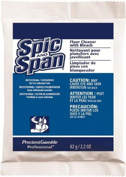 Spic & Span - Packet Cleaner - Use on Ceramic Tile, Laminate Surfaces, Linoleum, Quarry Tile, Cement, Concrete, Vinyl Tile, Terra Cotta, Terrazzo, Vinyl Composite Tile (VCT) - Exact Industrial Supply