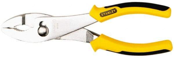 Stanley - 8-3/8" OAL, 1-11/16" Jaw Length, Slip Joint Pliers - 2 Positions, Serrated Jaw, Slip Joint Head, Slip Joint Plier Tool, Serrated Pipe Jaw - Exact Industrial Supply
