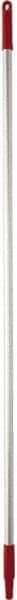 Vikan - 59 x 1" Aluminum Squeegee Handle - European Threaded Connection, Red - Exact Industrial Supply