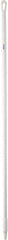Vikan - 59 x 1-1/4" Fiberglass Squeegee Handle - European Threaded Connection, White - Exact Industrial Supply