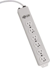 Tripp-Lite - 6 Outlets, 120 VAC15 Amps, 2' Cord, Power Outlet Strip - Keyhole, Tab Mount, 5-15 NEMA Configuration, 13.7" Strip - Exact Industrial Supply