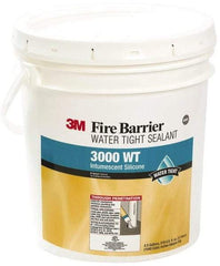 3M - 4.5 Gal Pail Gray RTV Silicone Joint Sealant - 14 to 230°F Operating Temp, Series 3000WT - Exact Industrial Supply