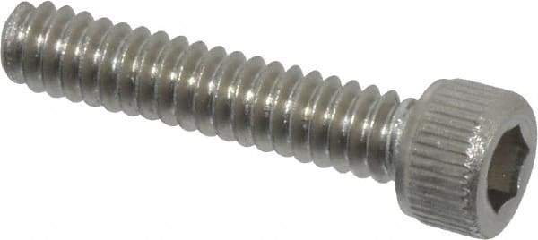 Value Collection - #4-40 UNC Hex Socket Drive, Socket Cap Screw - Grade 18-8 Stainless Steel, Uncoated, Fully Threaded, 9/16" Length Under Head - Exact Industrial Supply