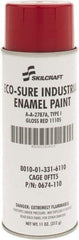 Ability One - Red, Gloss, Enamel Spray Paint - 8 to 10 Sq Ft per Can, 11 oz Container - Exact Industrial Supply