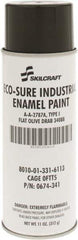 Ability One - Olive Drab, Flat, Enamel Spray Paint - 8 to 10 Sq Ft per Can, 11 oz Container - Exact Industrial Supply