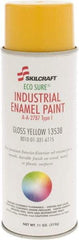Ability One - Yellow, Gloss, Enamel Spray Paint - 8 to 10 Sq Ft per Can, 11 oz Container - Exact Industrial Supply