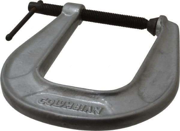 Wilton - Light-Duty 2-1/2" Max Opening, 4-3/4" Throat Depth, Ductile Iron Standard C-Clamp - 1,600 Lb Capacity, 0" Min Opening, Extra Deep Throat - Exact Industrial Supply