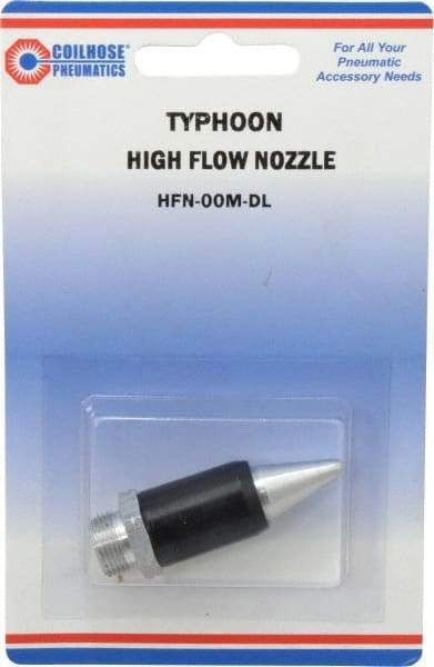 Coilhose Pneumatics - Blow Gun Safety High Flow Nozzle - 1/2-27 UNS, 2" Long, Aluminum - Exact Industrial Supply