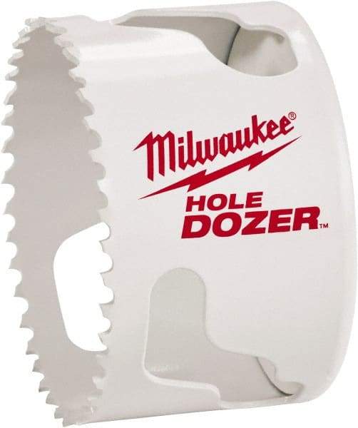 Milwaukee Tool - 2-1/8" Diam, 1-1/2" Cutting Depth, Hole Saw - Bi-Metal Saw, Toothed Edge - Exact Industrial Supply