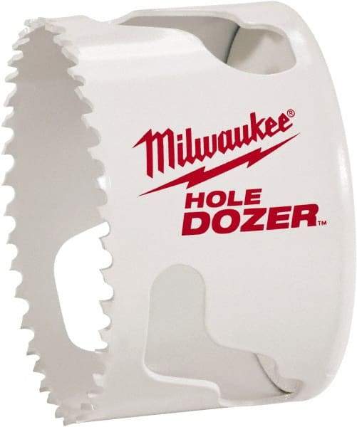 Milwaukee Tool - 2-9/16" Diam, 1-1/2" Cutting Depth, Hole Saw - Bi-Metal Saw, Toothed Edge - Exact Industrial Supply