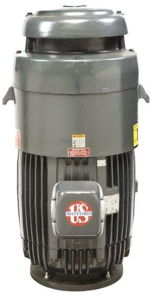 US Motors - 75 hp, TEFC Enclosure, No Thermal Protection, 1,775 RPM, 460 Volt, 60 Hz, Three Phase Standard Efficient Motor - Size 365 Frame, Vertical Mount, 1 Speed, Ball Bearings, 88 Full Load Amps, F Class Insulation, Reversible - Exact Industrial Supply