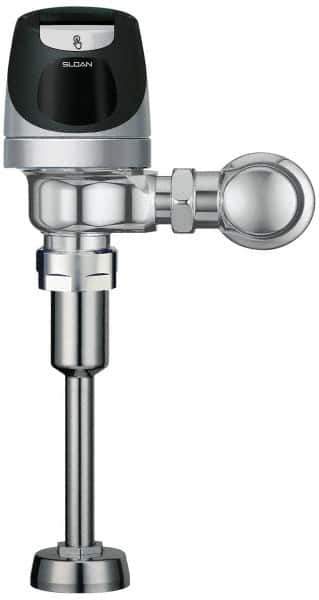 Sloan Valve Co. - 1-1/4" Spud Coupling, 3/4" Pipe, Urinal Automatic Flush Valve - Single Flush, 0.5 Gal per Flush, Metal Cover, Powered by Solar Battery Backup - Exact Industrial Supply