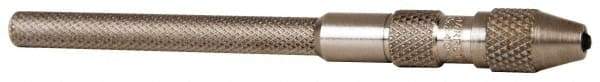 Starrett - 3-3/4" Long, 1.4mm Capacity, Double-End Spring-Action Pin Vise - 3-3/4" Long, 0.01" Min Capacity - Exact Industrial Supply