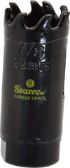 Starrett - 7/8" Diam, 1-5/8" Cutting Depth, Hole Saw - Carbide-Tipped Saw, Toothed Edge - Exact Industrial Supply