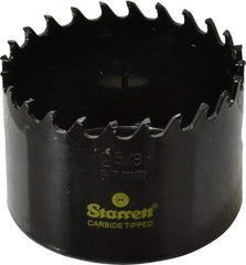 Starrett - 2-5/8" Diam, 1-5/8" Cutting Depth, Hole Saw - Carbide-Tipped Saw, Toothed Edge - Exact Industrial Supply