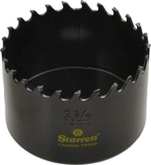 Starrett - 2-3/4" Diam, 1-5/8" Cutting Depth, Hole Saw - Carbide-Tipped Saw, Toothed Edge - Exact Industrial Supply