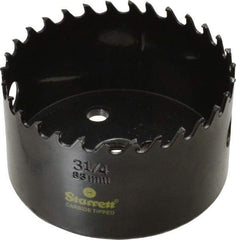 Starrett - 3-1/4" Diam, 1-5/8" Cutting Depth, Hole Saw - Carbide-Tipped Saw, Toothed Edge - Exact Industrial Supply