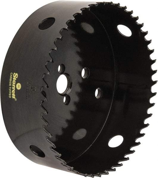 Starrett - 5" Diam, 1-5/8" Cutting Depth, Hole Saw - Carbide-Tipped Saw, Toothed Edge - Exact Industrial Supply