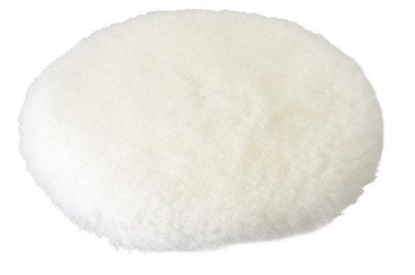 3M - 7" Diam Wool Bonnet Pad - 15/16" Pile, Hook & Loop Attachment - Exact Industrial Supply