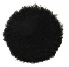 3M - 3" Diam Lambswool Bonnet Pad - 25/32" Pile, Hook & Loop Attachment - Exact Industrial Supply
