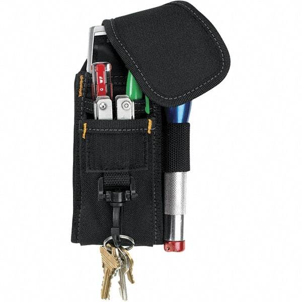 CLC - Cell Phone Holster with 5 Pockets - Ballistic Polyester, Black, 4" Wide x 7" High x 2" Deep - Exact Industrial Supply