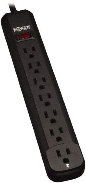 Tripp-Lite - 7 Outlets, 120 VAC15 Amps, 12' Cord, Power Outlet Strip - Keyhole, Tab Mount, 5-15 NEMA Configuration, 11.6" Strip - Exact Industrial Supply