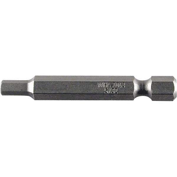 Wiha - 5/32" Power Bit - 1/4" Drive, 2" OAL - Exact Industrial Supply