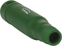 Vikan - 6-1/2 x 1-5/32" Polypropylene Squeegee Handle - European Threaded Connection, Green - Exact Industrial Supply