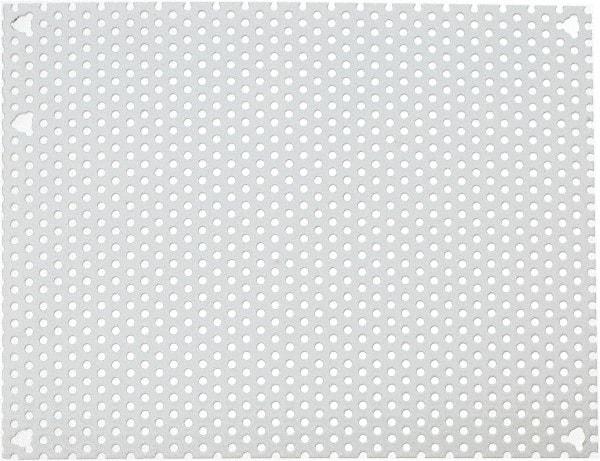 Cooper B-Line - 6-7/8" OAW x 8-7/8" OAH Powder Coat Finish Electrical Enclosure Perforated Panel - 10" x 8" Box, 16 Gauge Steel, Use with 1084-12CHC/1084-12CHCS/1086-12CHC - Exact Industrial Supply
