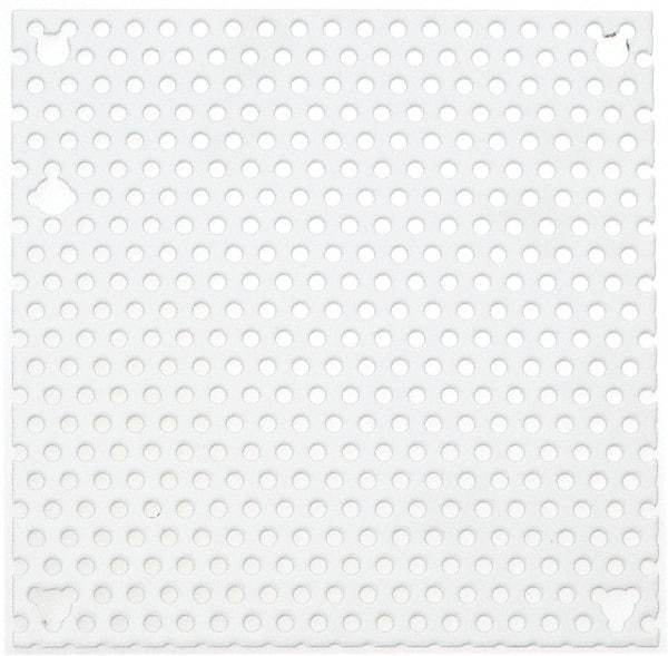 Cooper B-Line - 4-7/8" OAW x 4-7/8" OAH Powder Coat Finish Electrical Enclosure Perforated Panel - 6" x 6" Box, 16 Gauge Steel, Use with 664-12CH - Exact Industrial Supply