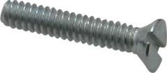 Value Collection - #4-40 UNC, 5/8" OAL Slotted Drive Machine Screw - Flat Head, Grade 2 Steel, Zinc-Plated Finish, Without Washer - Exact Industrial Supply