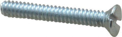 Value Collection - #4-40 UNC, 3/4" OAL Slotted Drive Machine Screw - Flat Head, Grade J82 Steel, Zinc-Plated Finish, Without Washer - Exact Industrial Supply