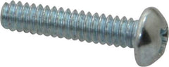 Value Collection - #4-40 UNC, 1/2" Length Under Head Phillips Drive Machine Screw - Round Head, Grade 2 Steel, Zinc-Plated Finish, Without Washer - Exact Industrial Supply
