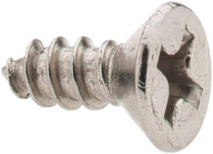 Value Collection - #6 Flat Head Phillips Sheet Metal Screw - Stainless Steel, 3/8" OAL, Grade 18-8 - Exact Industrial Supply