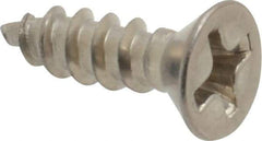 Value Collection - #6 Flat Head Phillips Sheet Metal Screw - Stainless Steel, 1/2" OAL, Grade 18-8 - Exact Industrial Supply