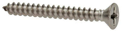 Value Collection - #6 Flat Head Phillips Sheet Metal Screw - Stainless Steel, 1-1/4" OAL, Grade 18-8 - Exact Industrial Supply