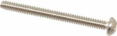 Value Collection - #4-40 UNC, 1-1/4" Length Under Head Slotted Drive Machine Screw - Round Head, Grade 18-8 Stainless Steel, Uncoated, Without Washer - Exact Industrial Supply