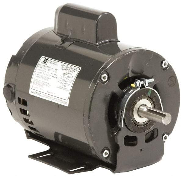 US Motors - TEAO Enclosure, No Thermal Protection, 1,725 RPM, 208-230/460 Volt, 60 Hz, Three Phase Standard Efficient Motor - Size 56 Frame, Cradle/Stud Mount, 1 Speed, Ball Bearings, 3/1.5 Full Load Amps, B Class Insulation, Reversible - Exact Industrial Supply
