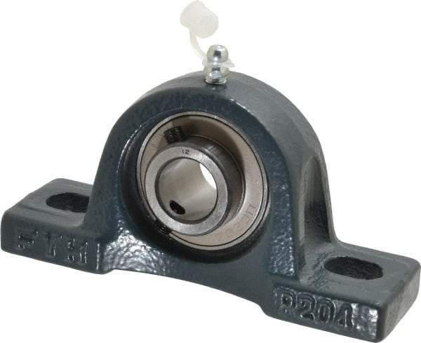 Value Collection - 5" OALBall Bearing Pillow Block - Cast Iron - Exact Industrial Supply