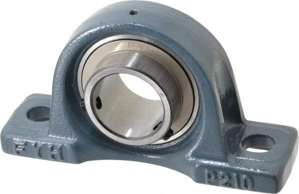 Value Collection - 8" OALBall Bearing Pillow Block - Cast Iron - Exact Industrial Supply