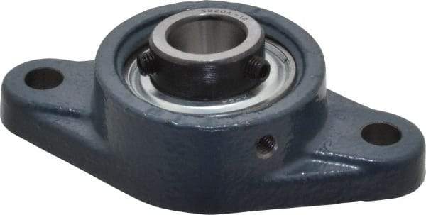 Value Collection - 4-13/32" OALBall Bearing Pillow Block - Cast Iron - Exact Industrial Supply