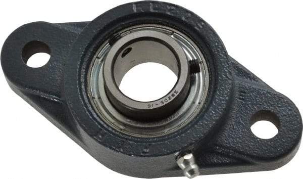 Value Collection - 4-7/8" OALBall Bearing Pillow Block - Cast Iron - Exact Industrial Supply