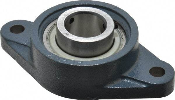 Value Collection - 6-1/8" OALBall Bearing Pillow Block - Cast Iron - Exact Industrial Supply