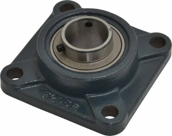 Value Collection - 4-1/4" OALBall Bearing Pillow Block - Cast Iron - Exact Industrial Supply