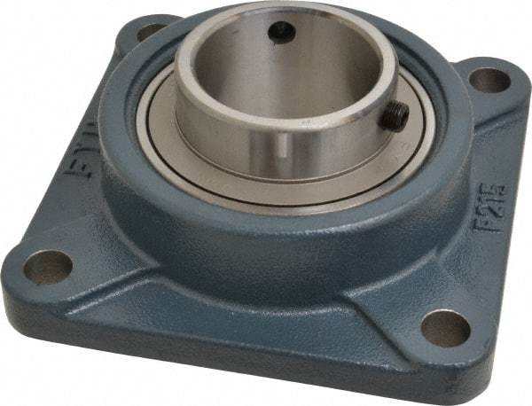 Value Collection - 7-3/4" OALBall Bearing Pillow Block - Cast Iron - Exact Industrial Supply